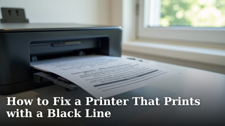 How to Fix a Printer That Prints with a Black Line