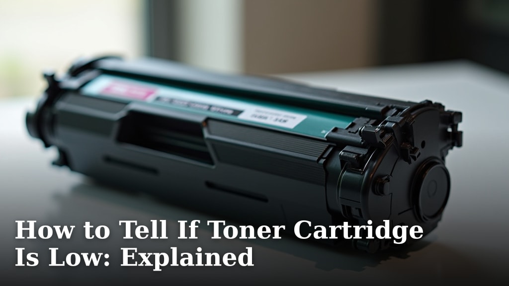 How to Tell If Toner Cartridge Is Low: Explained