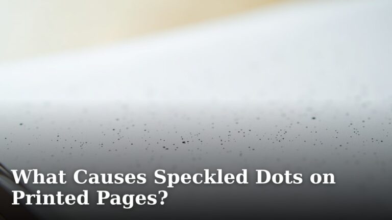 What Causes Speckled Dots on Printed Pages?