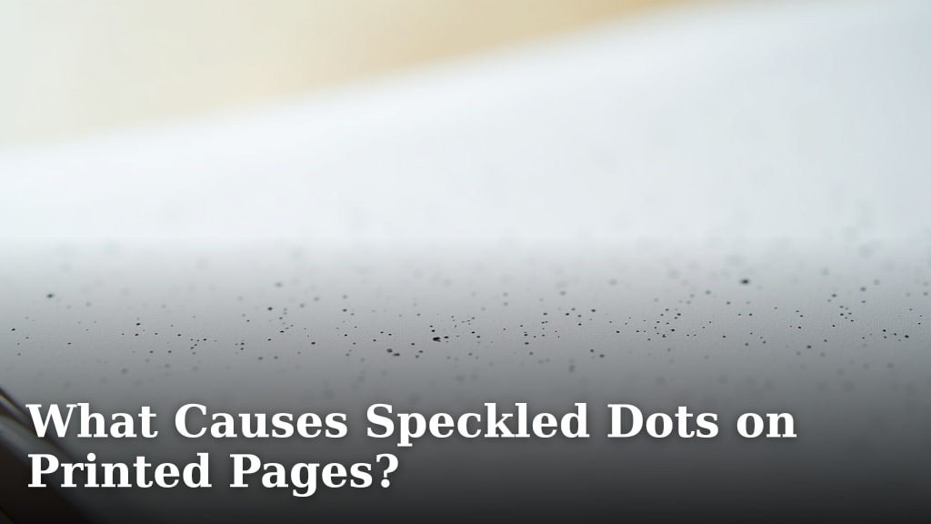 What Causes Speckled Dots on Printed Pages?