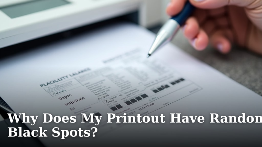 Why Does My Printout Have Random Black Spots?